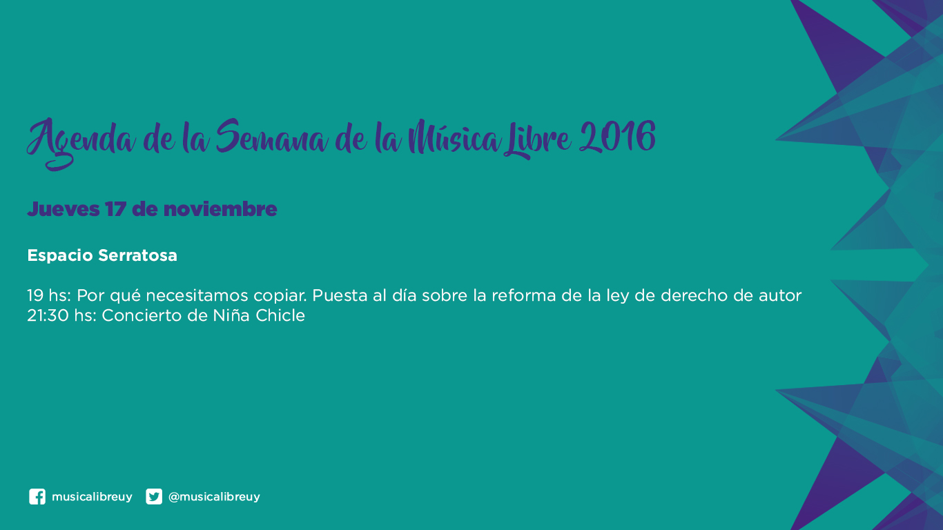 Afiche del panel sobre reforma del derecho de autor